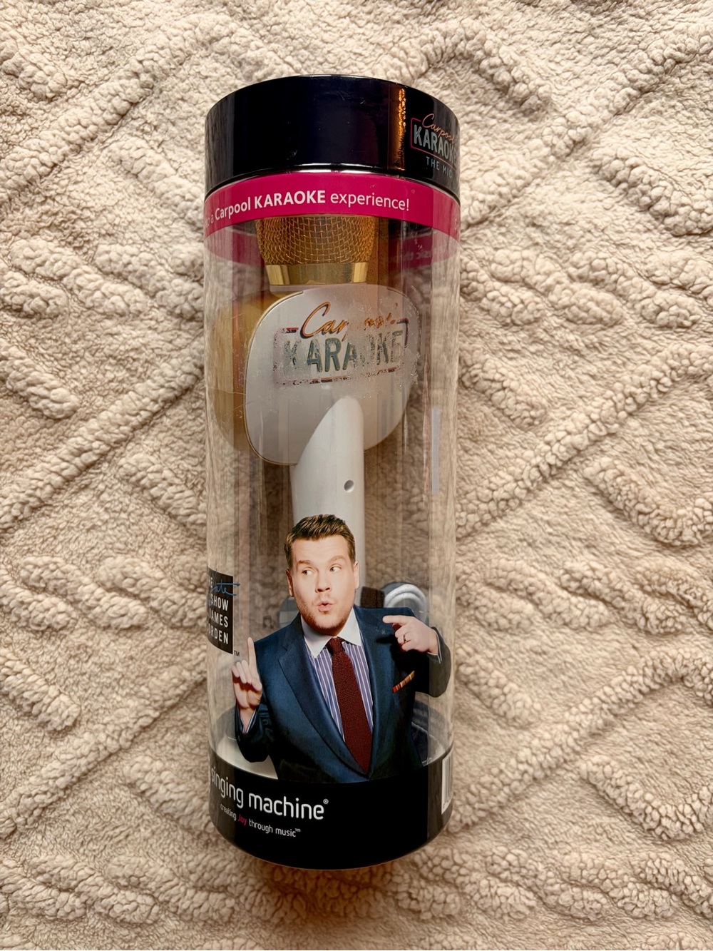 Carpool Karaoke James Cordon Bluetooth Car Karaoke Microphone - New, Damaged Box